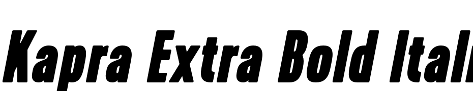 Kapra Extra Bold Italic Yazı tipi ücretsiz indir
